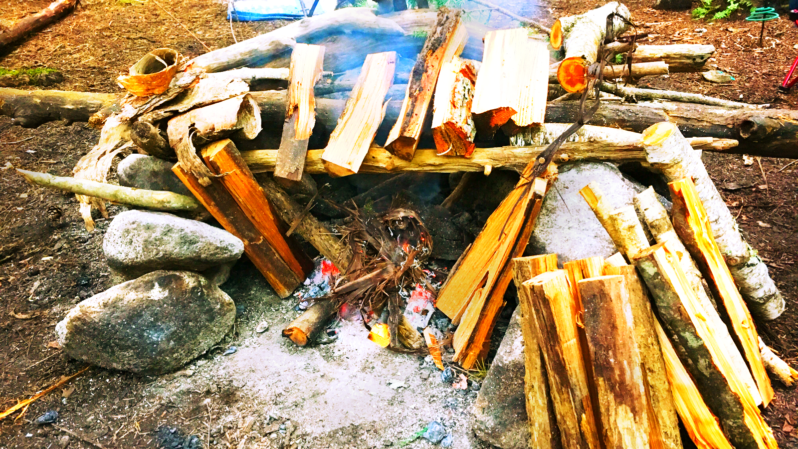 Japan outdoor bonfire
